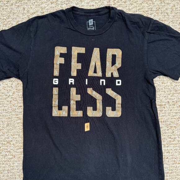 md Fearless Grind T shirt Black‎ Medium - Picture 2 of 6